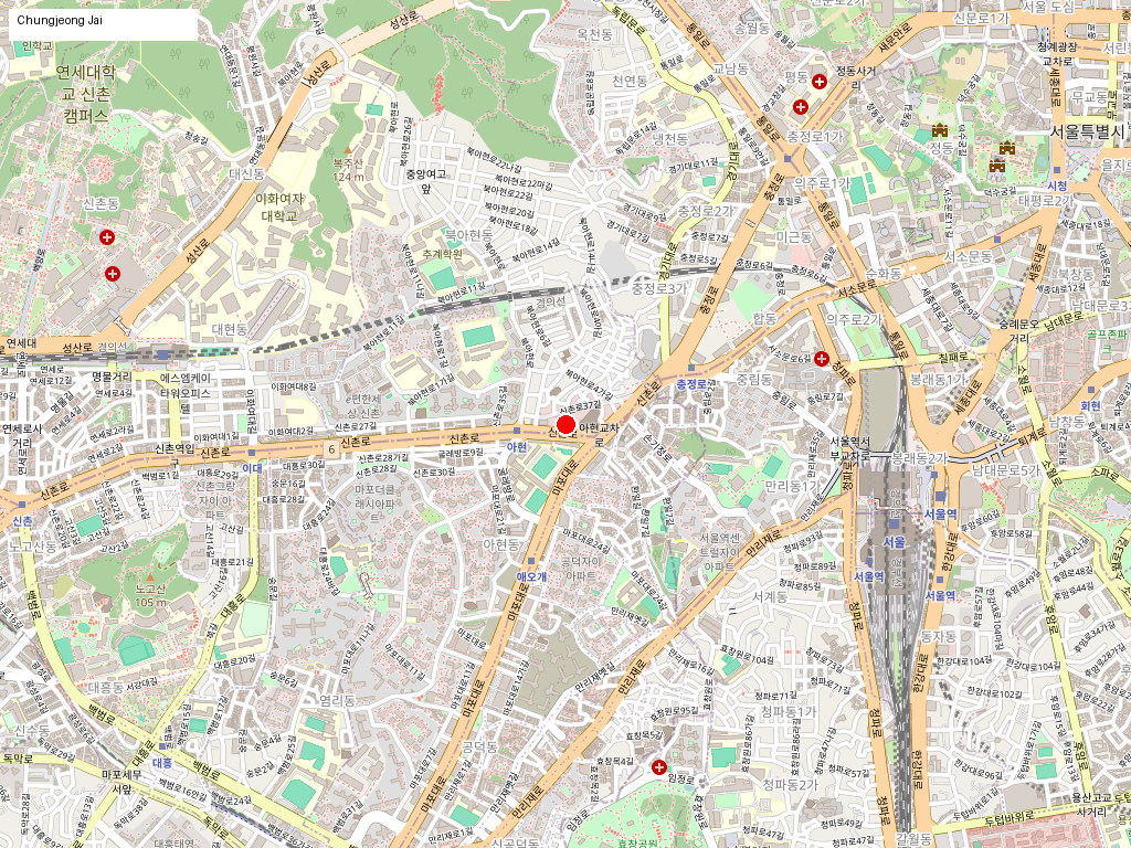 충정로역자이르네 입지 — OpenStreetMap